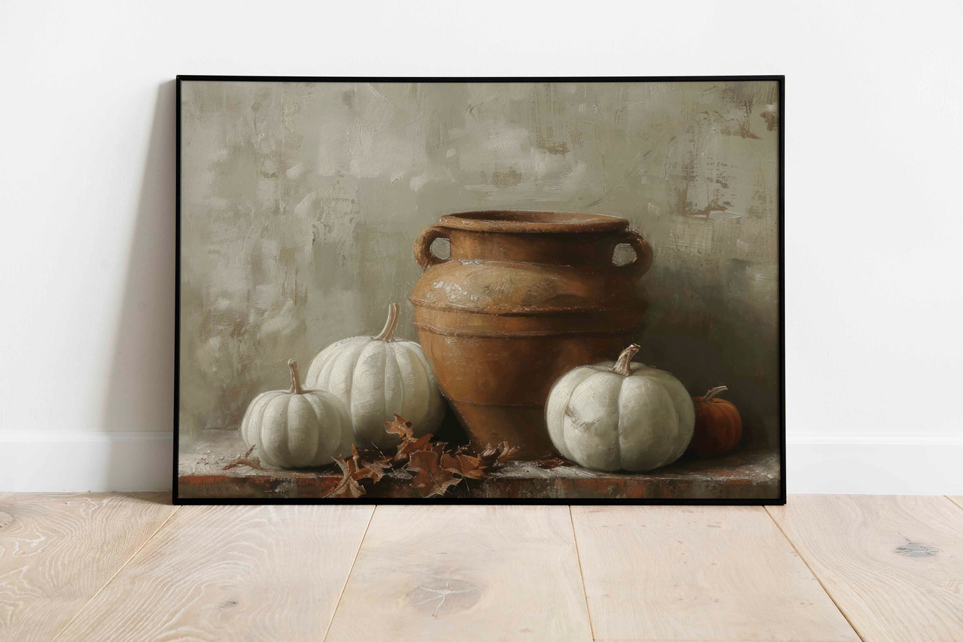 Clay Pot and Pumpkins