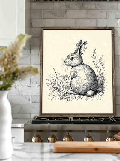 Vintage Rabbit Sketch