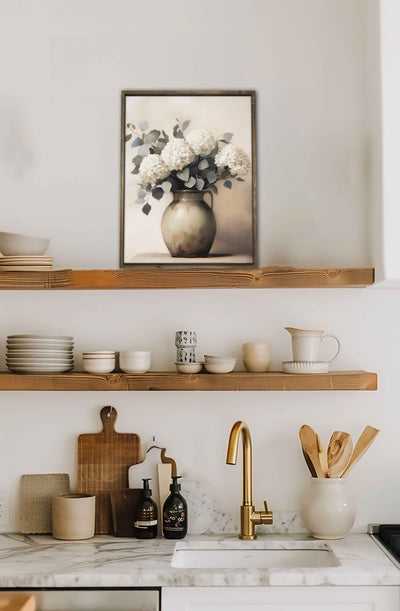 Hydrangeas and Eucalyptus