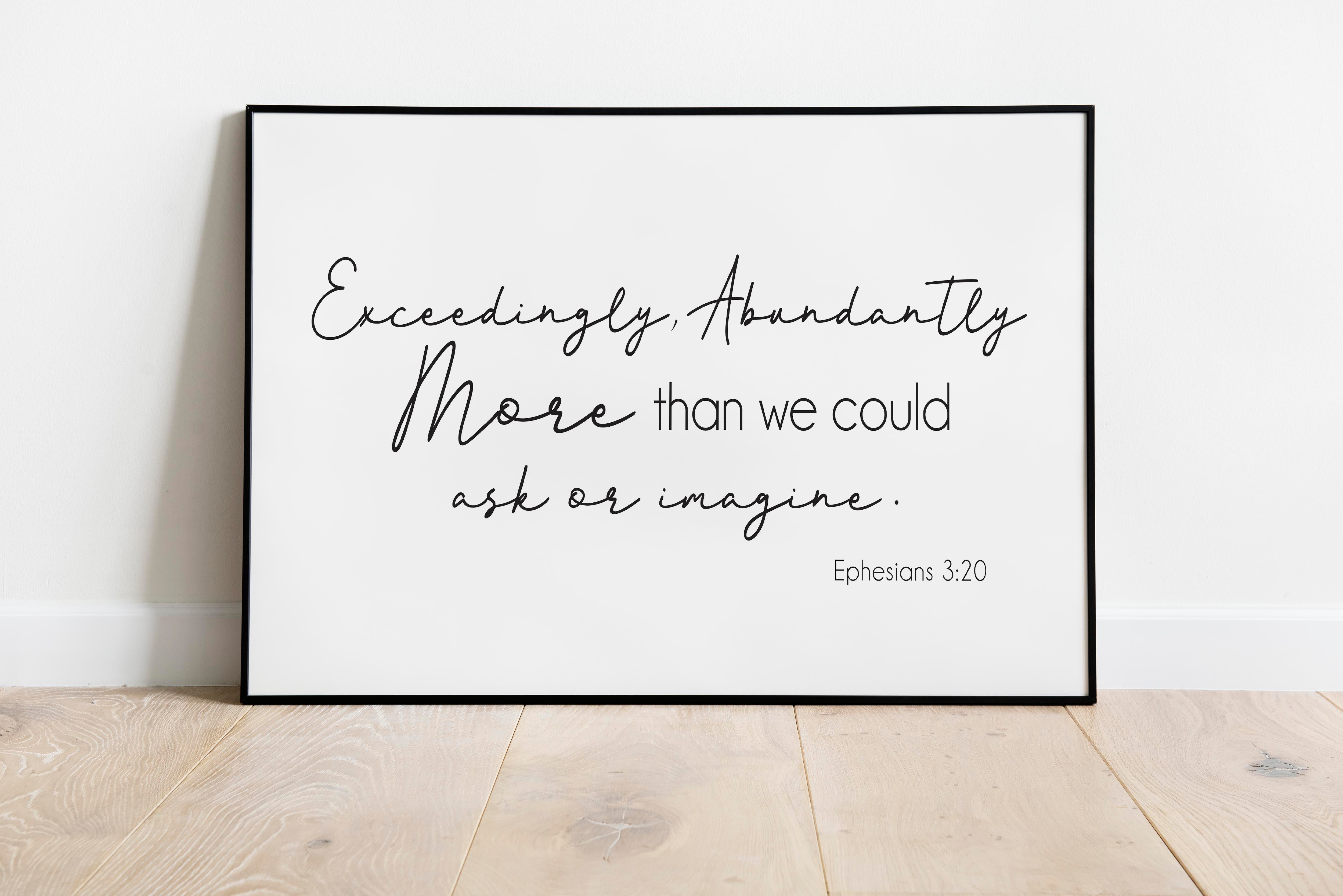 Ephesians 3:20 Print – Simply Inspired Design Co